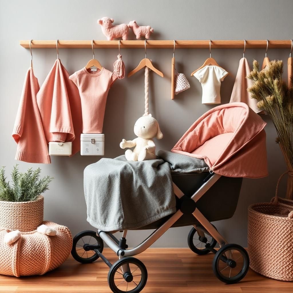 Poussette bébé pliable, légère et confortable pour nouveau-né et enfant